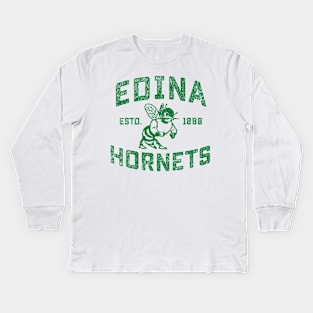 Vintage Edina Kids Long Sleeve T-Shirt